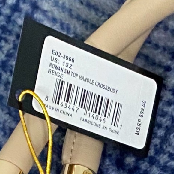 Bebe Rowan SM Top Handle Crossbody - Beige - Picture 10 of 13
